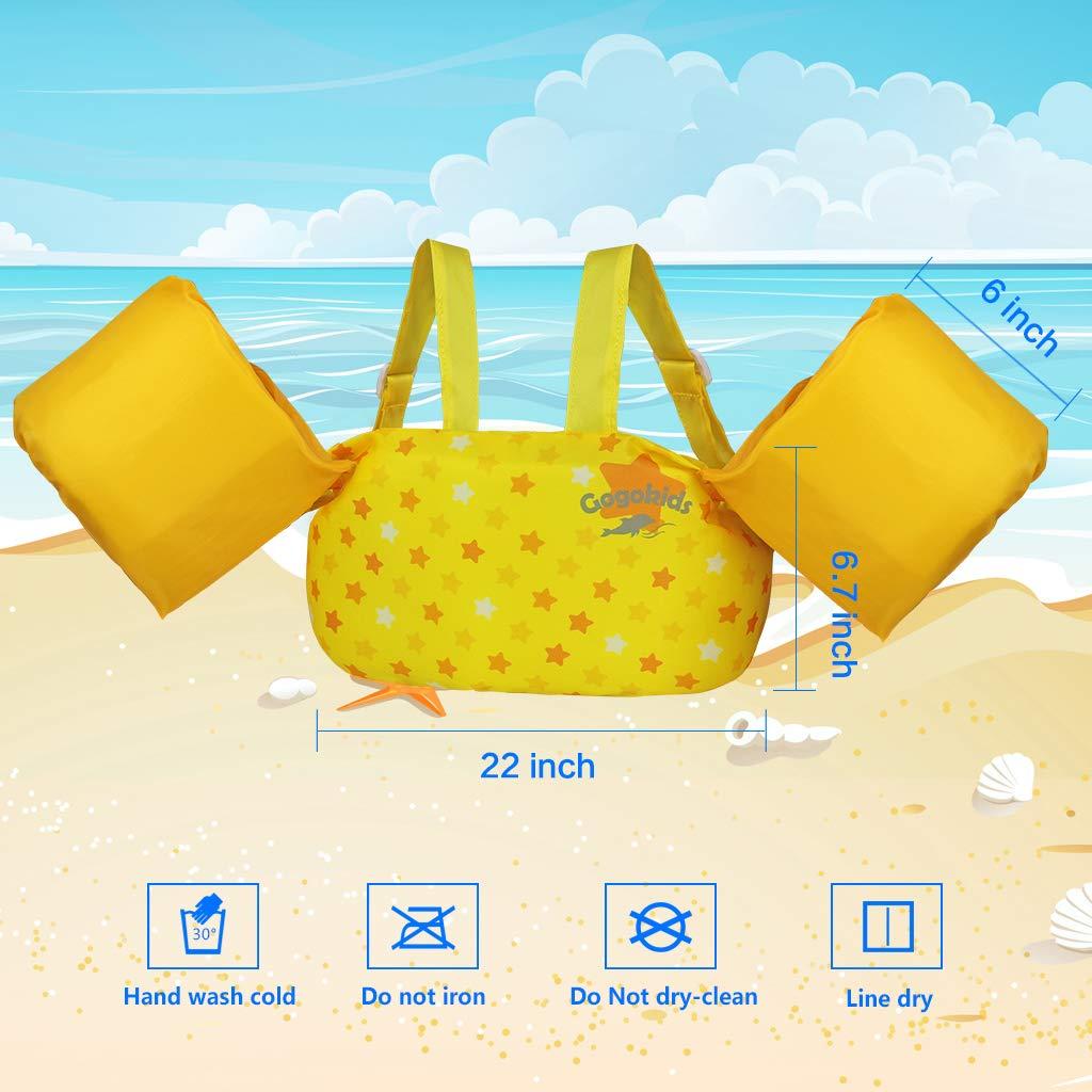 Gogokids Gogokids Kids Swim Vest, Toddler Floaties for 30-50 lbs/2-6 Years Old Girls and Boys, Float Swimwear with Shoulder Strap