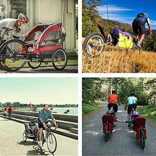 Biange Biange Bike Trailer Hitch Connector, Cycling Adapter Accessories (2 Pack, Black)