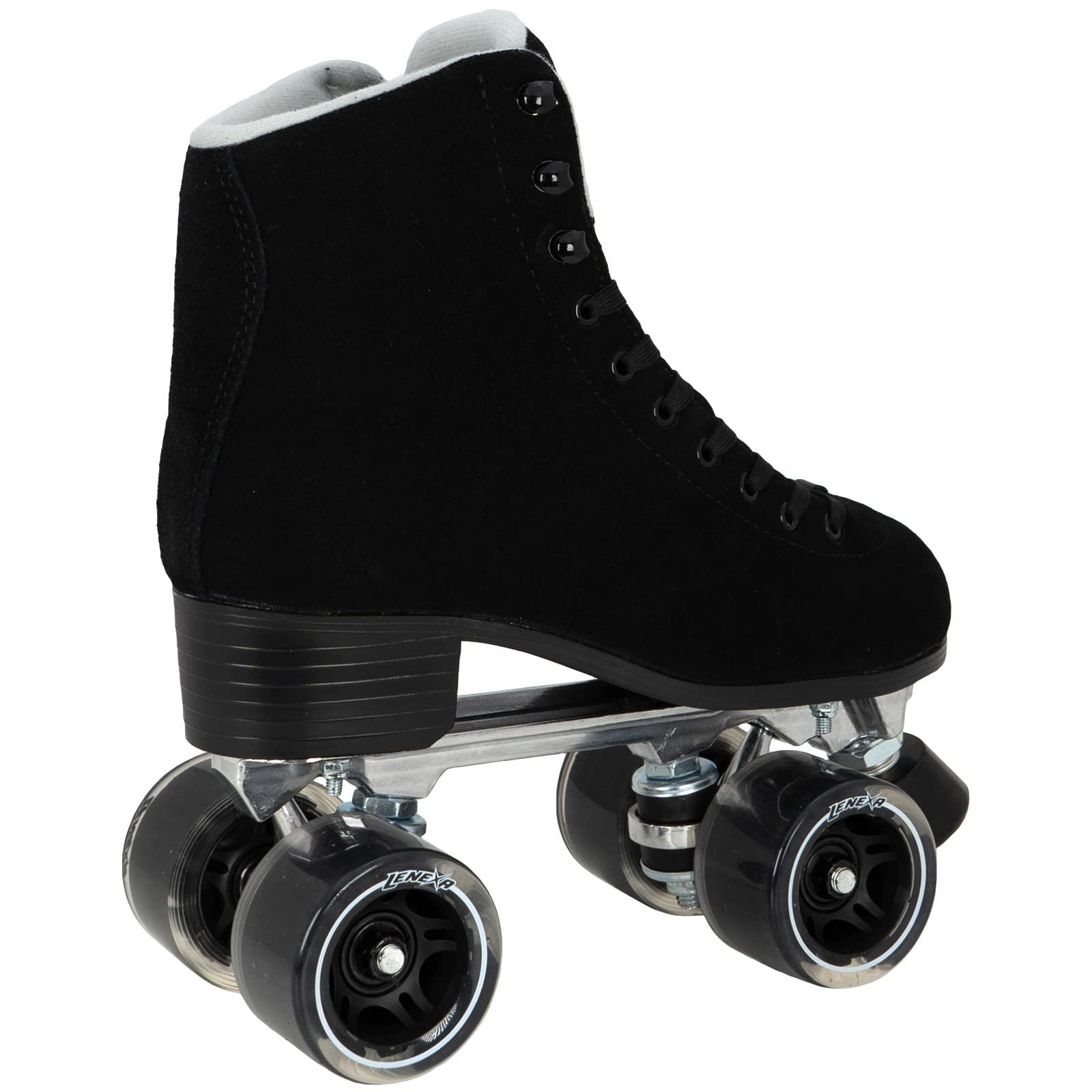 LENEXA Lenexa Shadow Quad Rink Roller Skates for Indoor/Outdoor | Stylish and Comfortable Quad Skates for Women, Men, Boys and Girls - Unisex | Men\'s 6, Ladies\' 7