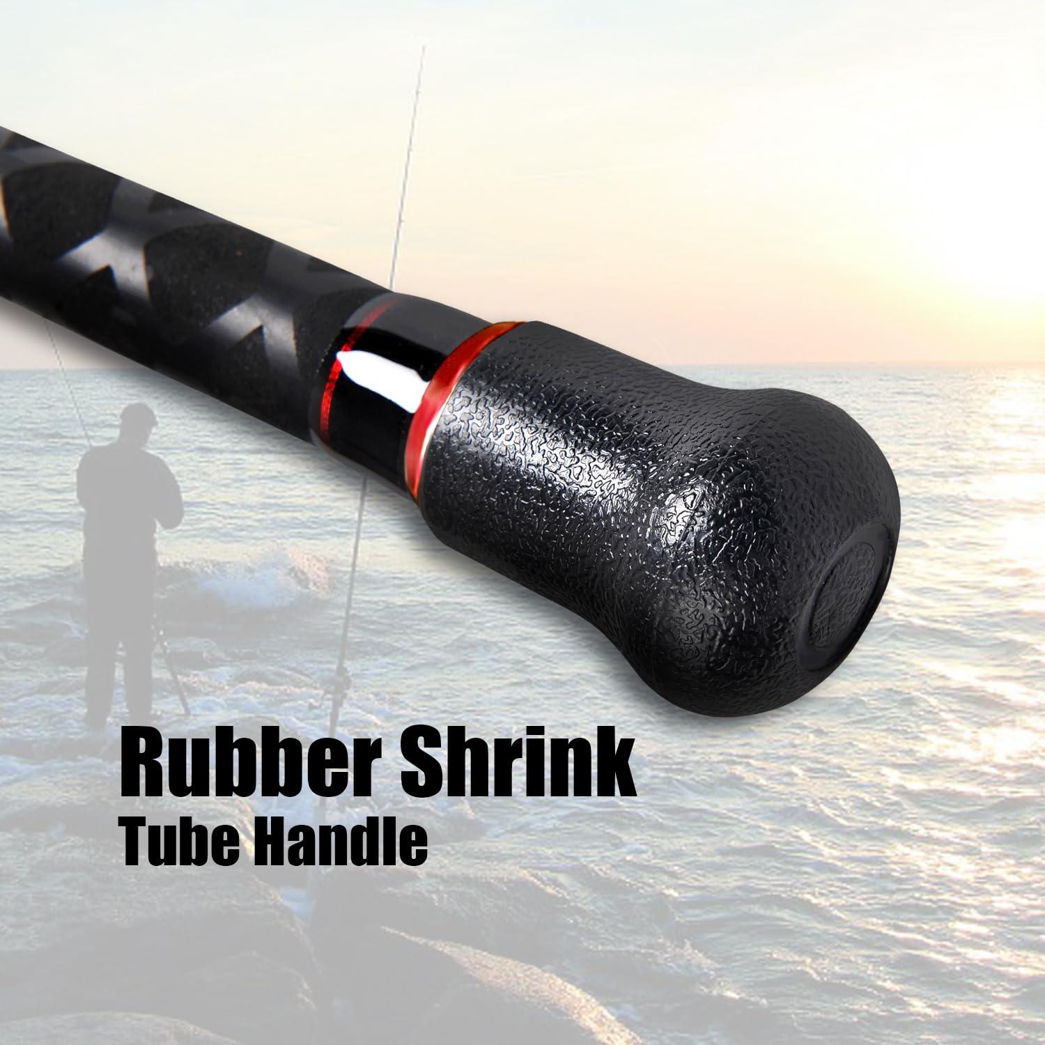 Fiblink Fiblink Surf Casting Fishing Rod 2-Piece Graphite Travel Baitcasting Fishing Rod (Length: 9\')