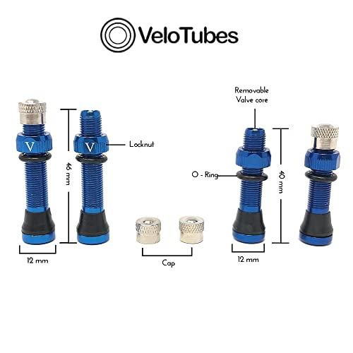 VeloTubes VeloTubes Tubeless Schrader Valves - 40mm Purple