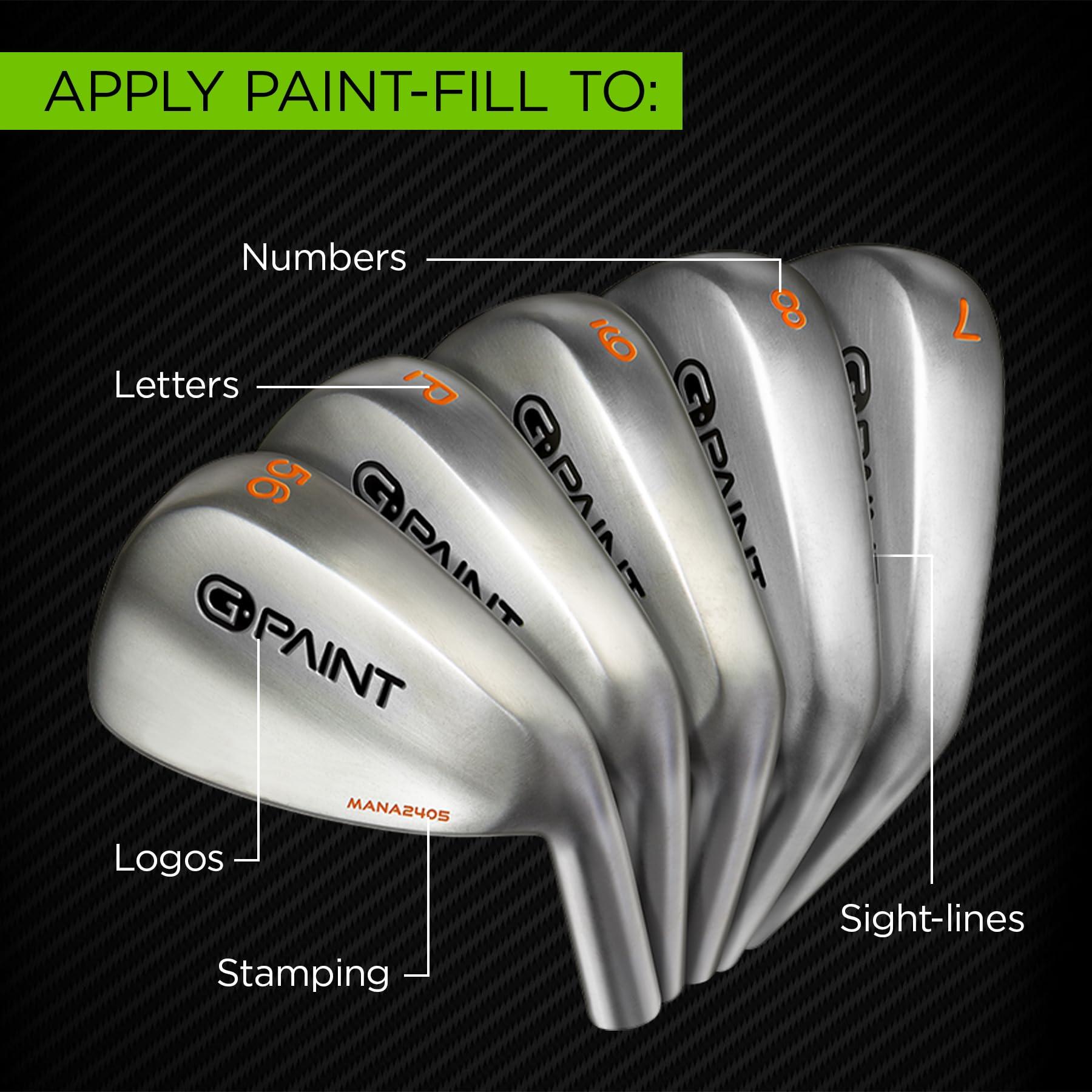 G-Paint G-Paint Golf Club Paint - Touch Up, Fill in, Customize or Renovate Your Clubs - 4 Pack of 10ml Bottles. Yellow, Pink, Orange & Green