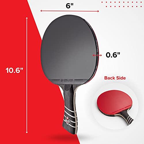 AirBlades AirBlades The Peace Maker ALC - Professional Ping Pong Paddle - Carbon Fiber Table Tennis Racket Producing Maximum Spin & Control for All Levels - Hard Carry Case & Ergonomic Handle.