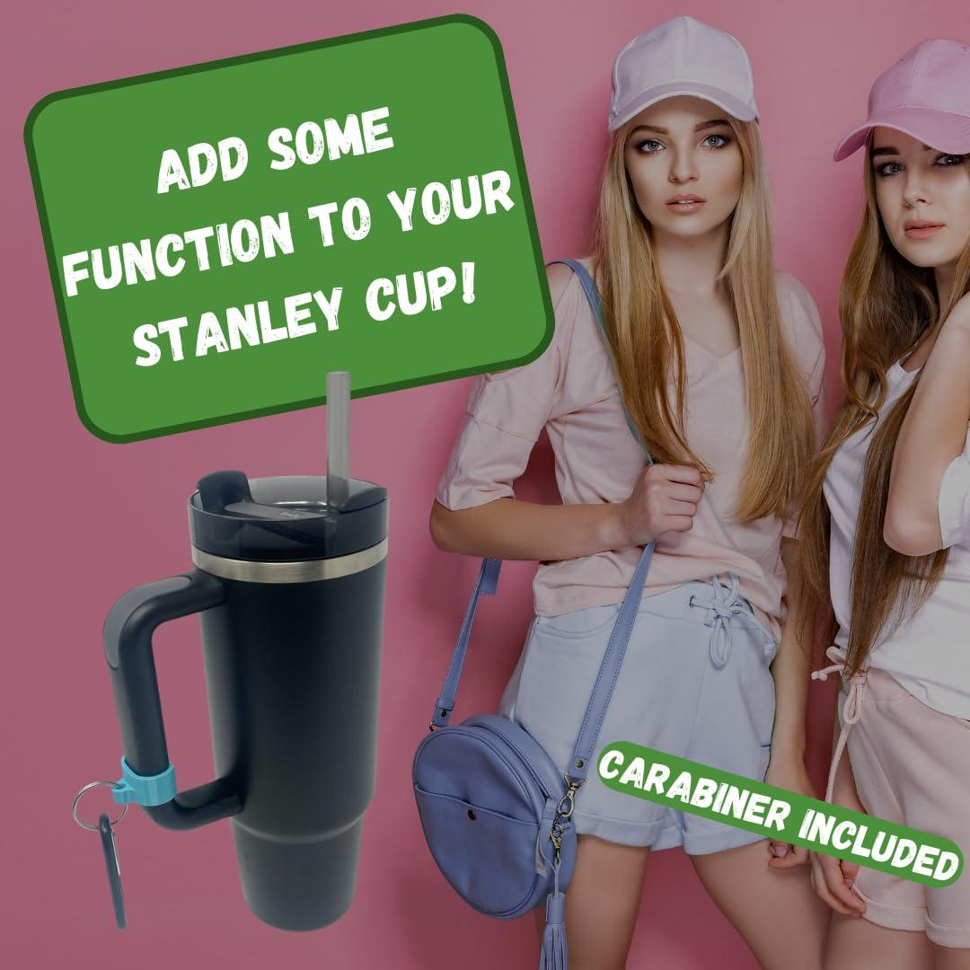 Chatelet Carabiner Clip Attachment Compatible with Stanley H2.0 40 oz Tumblers | Carabiner & Keychain Attachment for Holding Keys, Wallets, or Other Accessories | Made in USA (Teal)