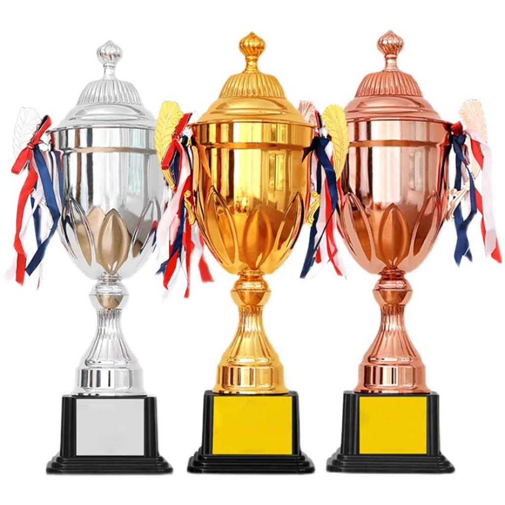 NineFit Basics Tall Trophy Cup Gold Award Trophy Cups Large Metal Award Trophy Cup, Large Trophy Cup for Sport Tournaments, Competitions, Party (Color : Gold, Size : B/42 * 18cm)