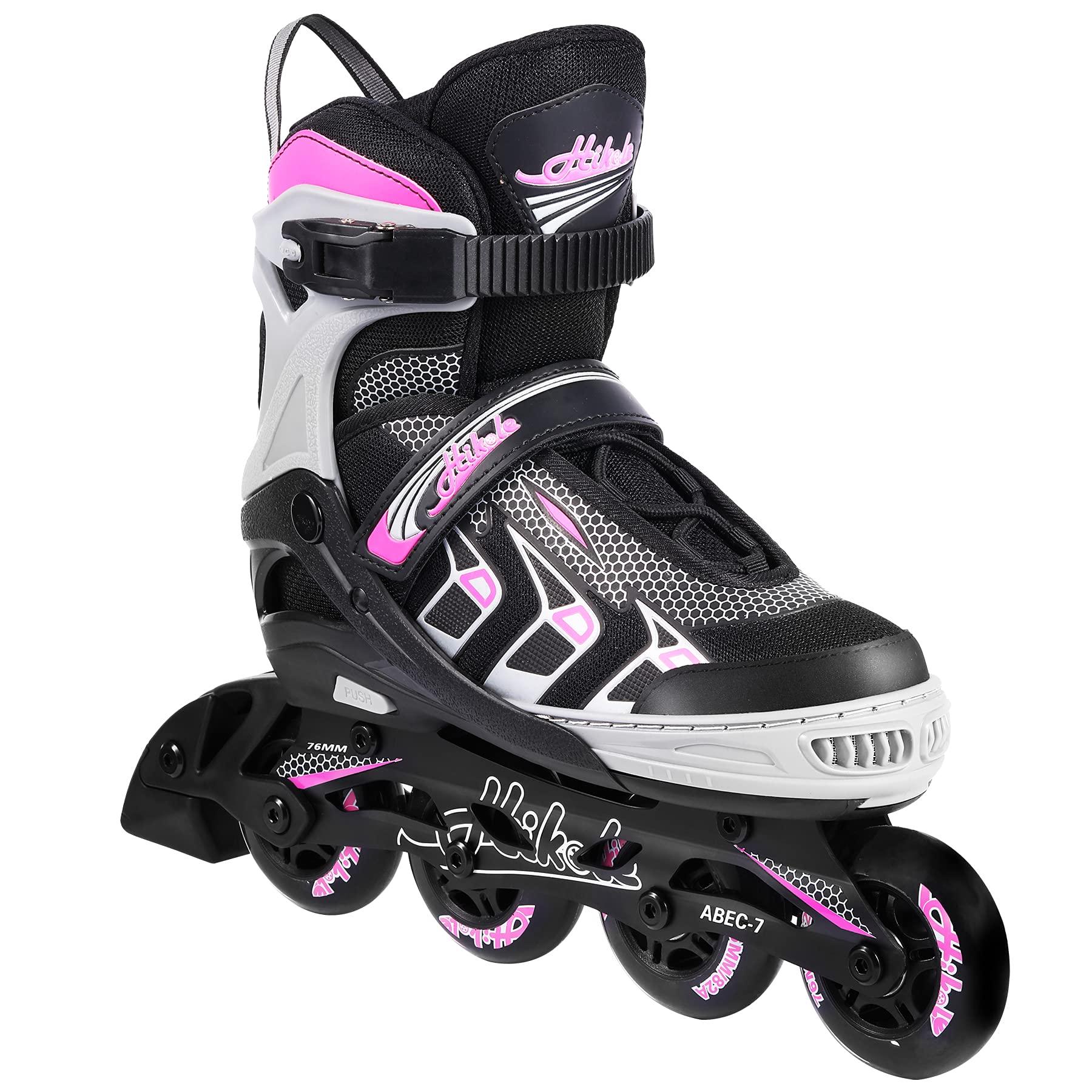 Hikole Hikole Adjustable Inline Skates for Kids and Adults,Outdoor Roller Blades Skates for Girls and Boys, Breathable Adult Female Roller Fitness Blades