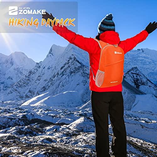 ZOMAKE ZOMAKE Lightweight Packable Backpack 20L - Foldable Backpack Small Daypack Hiking Backpack Water-Resistant Day Bag for Travel(Orange)