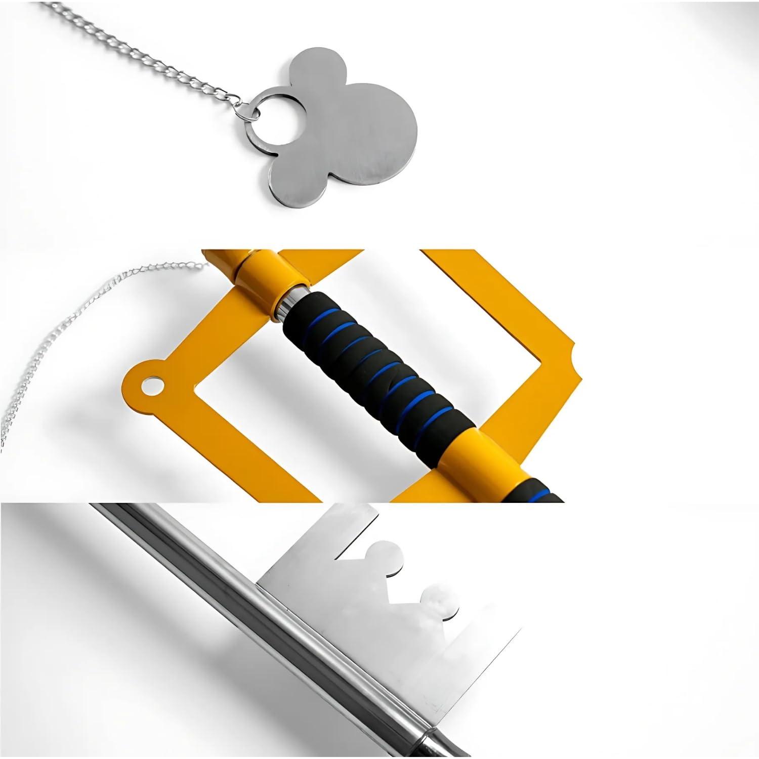 Snake Eye Tactical 34" Fantasy Metal Gamer Key Sword Collectible with Black Wrapped Handle & Chain