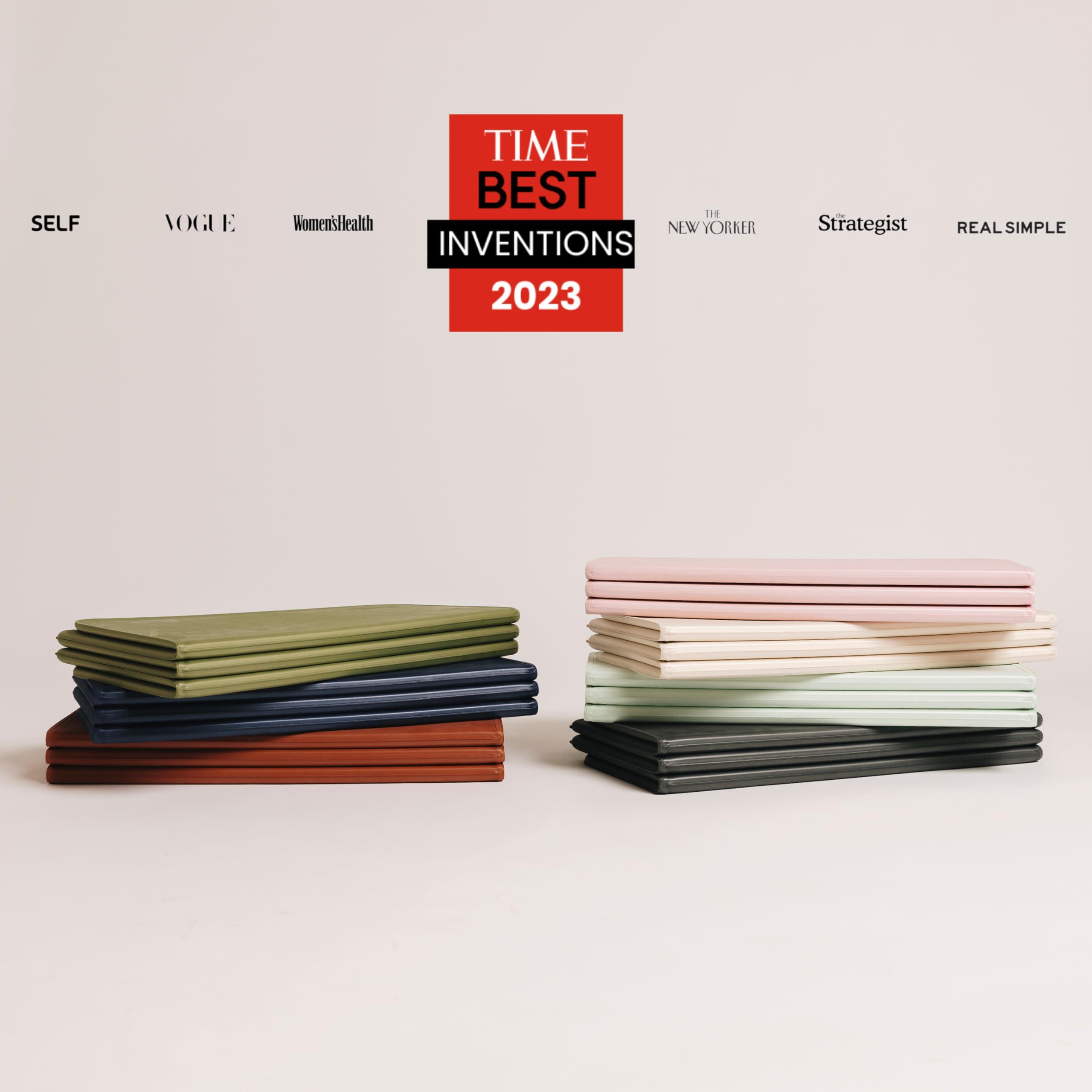 Stakt Stakt Foldable Multi-Purpose Fitness & Yoga Mat with Patented Design, Workout Mat with Non-Slip Surface, Portable & Lightweight, For Studio or Home Use, As Seen on Shark Tank (Seafoam)