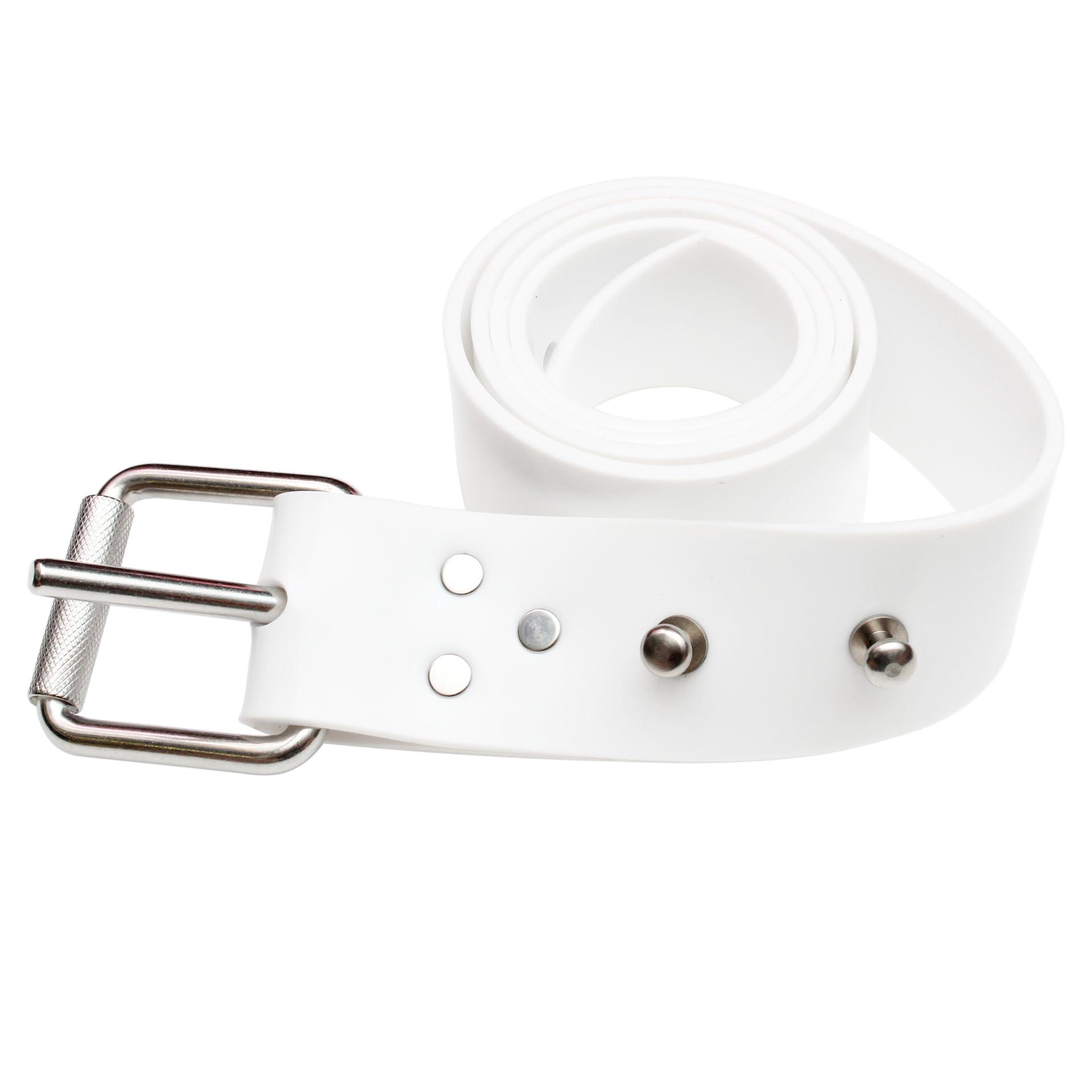 DiveTec DiveTec Silicone Diving Weight Belt 54" (138cm) with Detachable Stainless Steel Fastening Studs Ideal for Freediving & Spearfishing
