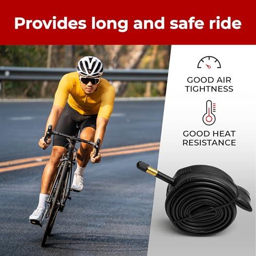 Fincci Fincci Bike Inner Tube 700x35c / 32c / 38c - Schrader Valve Inner Tubes 48mm for Cycle Bicycle Bike Tire - Pack of 2