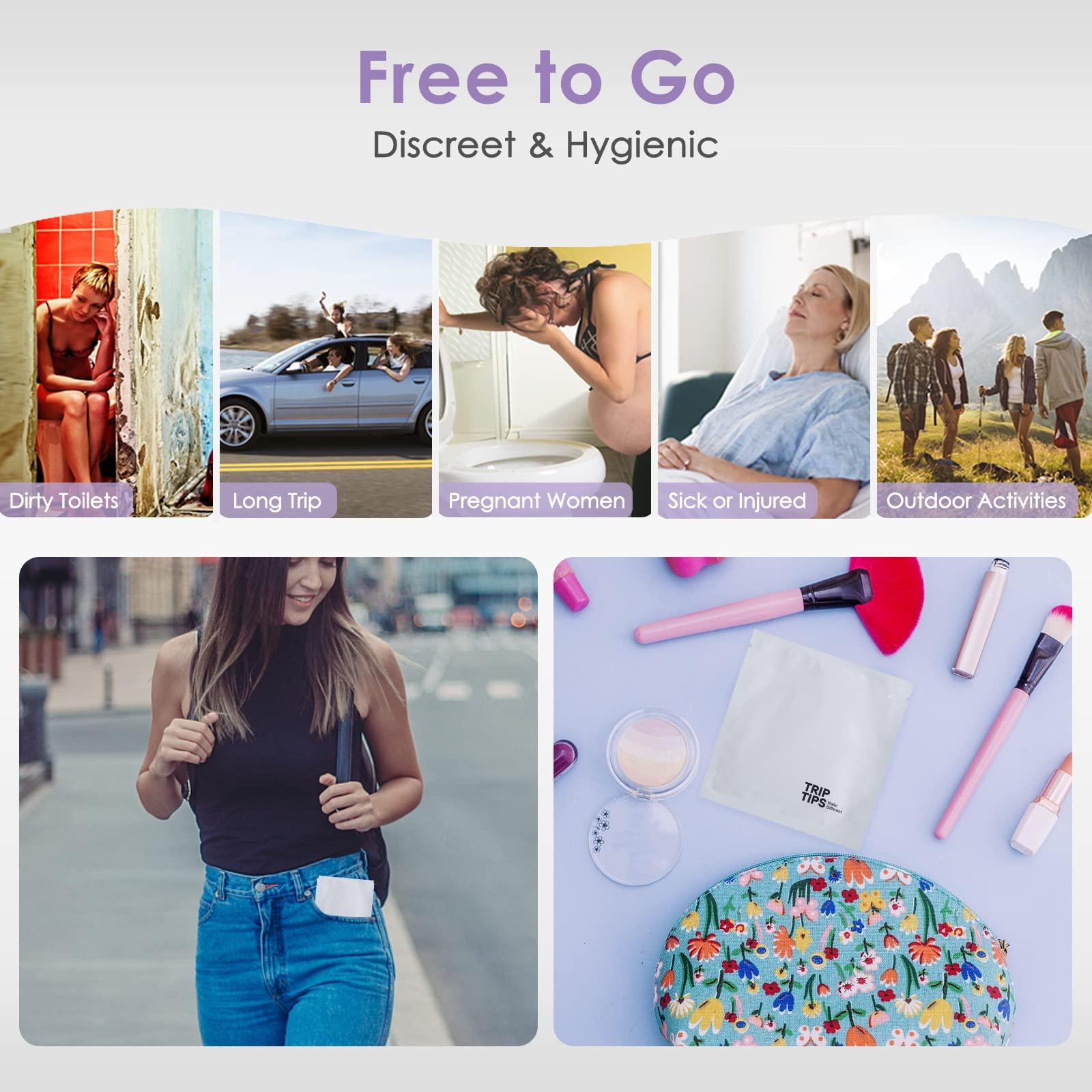 TRIPTIPS TRIPTIPS Female Urinal Disposable Female Urination Device Urinal for Women Foldable Pee Funnel for Women Waterproof Paper Stand and Pee Cup for Public Toilets, Traveling (Pack of 12)