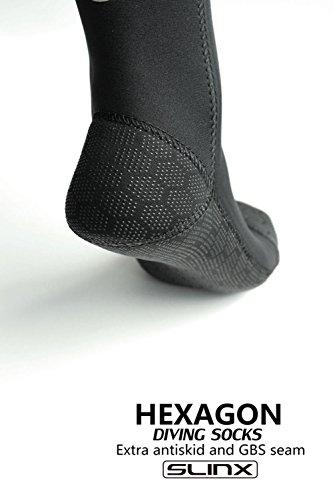 Skyone Neoprene Water Fin Sock Diving Wetsuits Sock 3MM for Women Men, Thermal Beach Sock Anti Slip Flexible for Snorkeling Surfing Kayaking Swimming Sailing(3MM Black, XL)