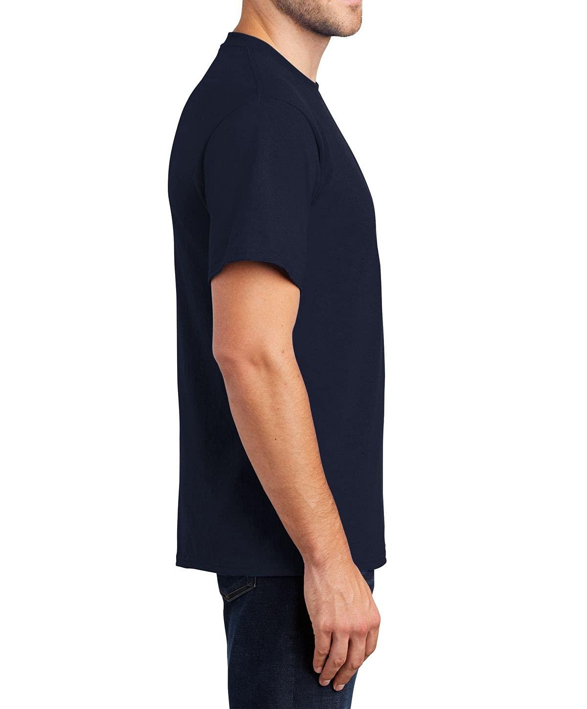 JustBlanks JustBlanks Mens 100% Cotton Casual Short Sleeves Regular Fit Essential T-Shirt - Deep Navy - L