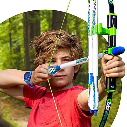 FAUX BOW Original FAUX BOW Pro Longbow– Patented Bow and Arrow Impact Archery Set - Shoots Over 200 Feet – Best Outdoor Toy - Youth Safe Archery Anywhere - Fun Backyard Target Practice