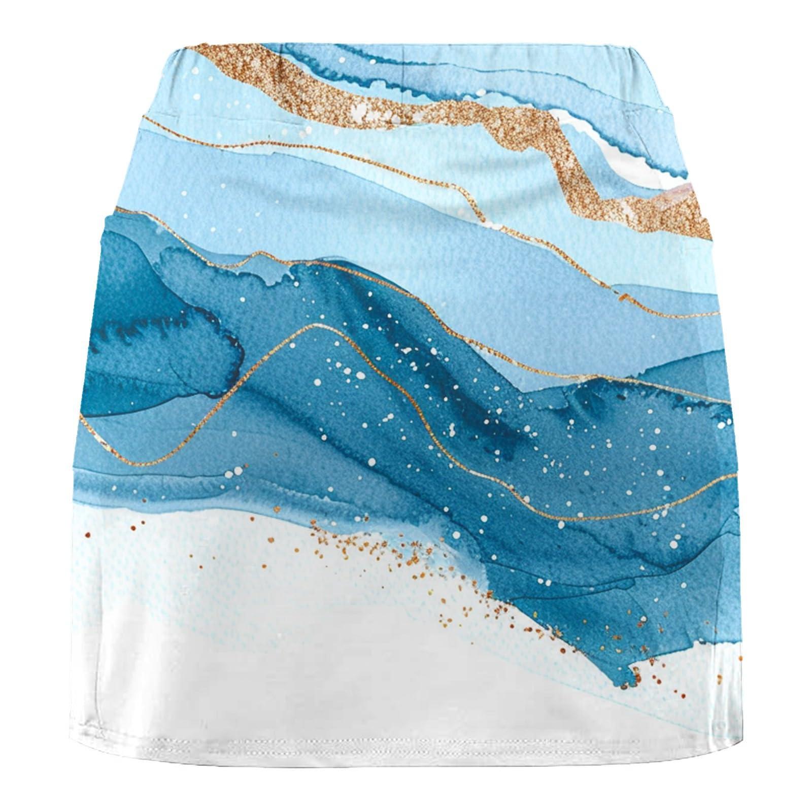 Generic Generic Skorts for Women with Pockets Plus Size Athletic Gym Workout Skirt Tummy Control Running Tennis Golf Workout Shorts, 3X-Large