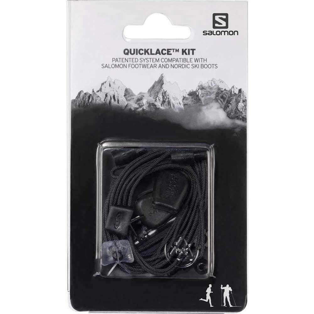 Salomon Salomon Unisex-Adult Replacement Laces Quicklace Kit Black, Multi, 9 Men's