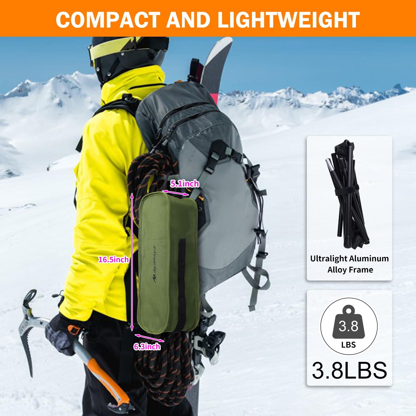 ayamaya ayamaya Ultralight High Back Camping Chair, Upgraded All Aluminum Widen Frame Structure Folding Chairs with Side Pocket & Carry Bag Compact for Camping Hiking Fishing Backpacking Outdoor