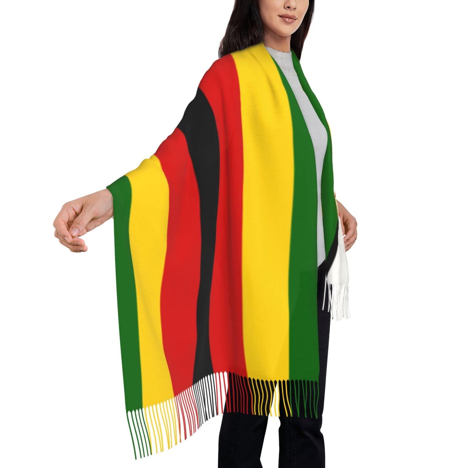 NineFit Basics Flag Of Zimbabwe Scarf For Women And Men Winter Warm Scarves Fashion Large Wraps, And Shawls