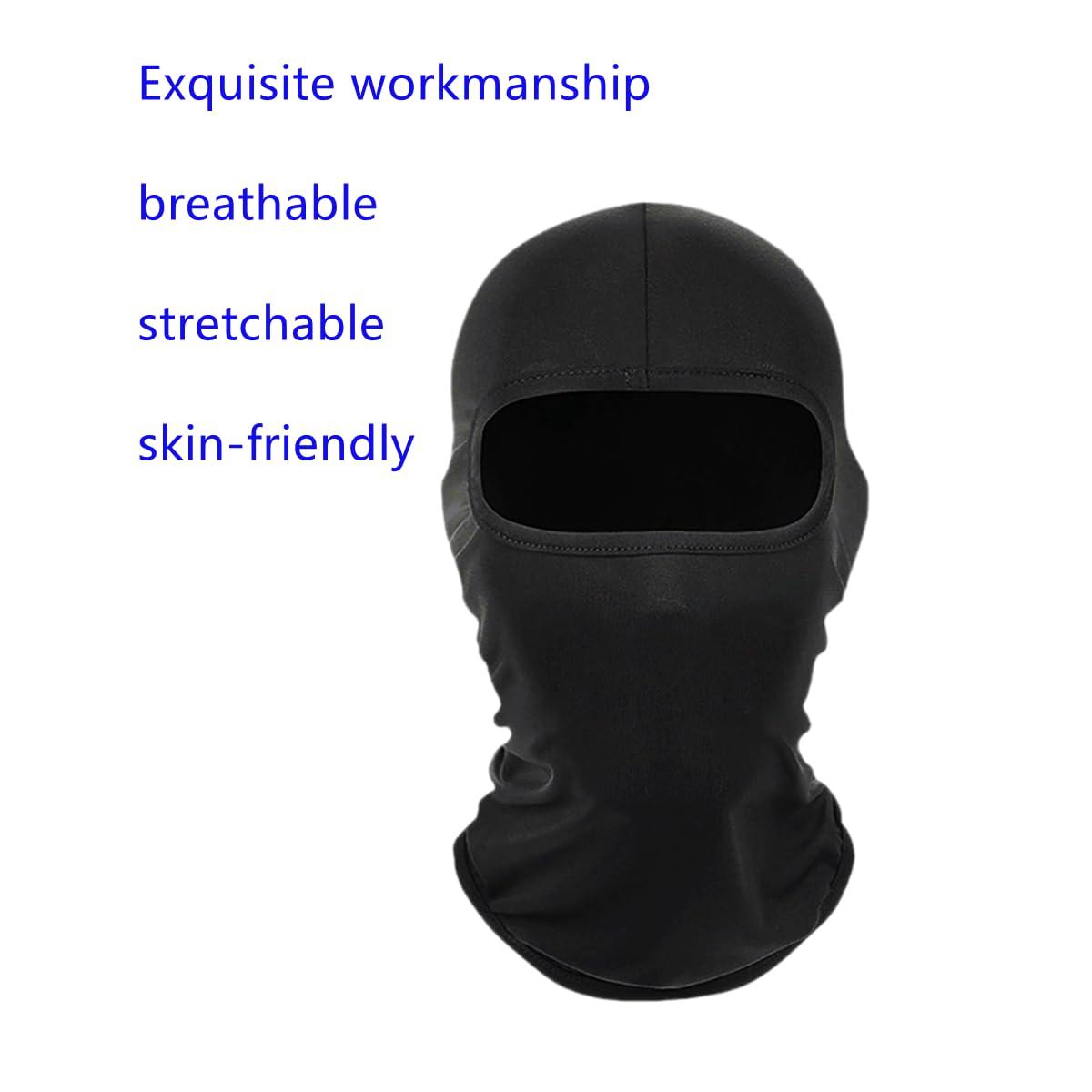 Ligart Black Red Balaclava Ski Mask Head Mask Full Face Mask Windproof Sun UV Protection Hood for Women Men