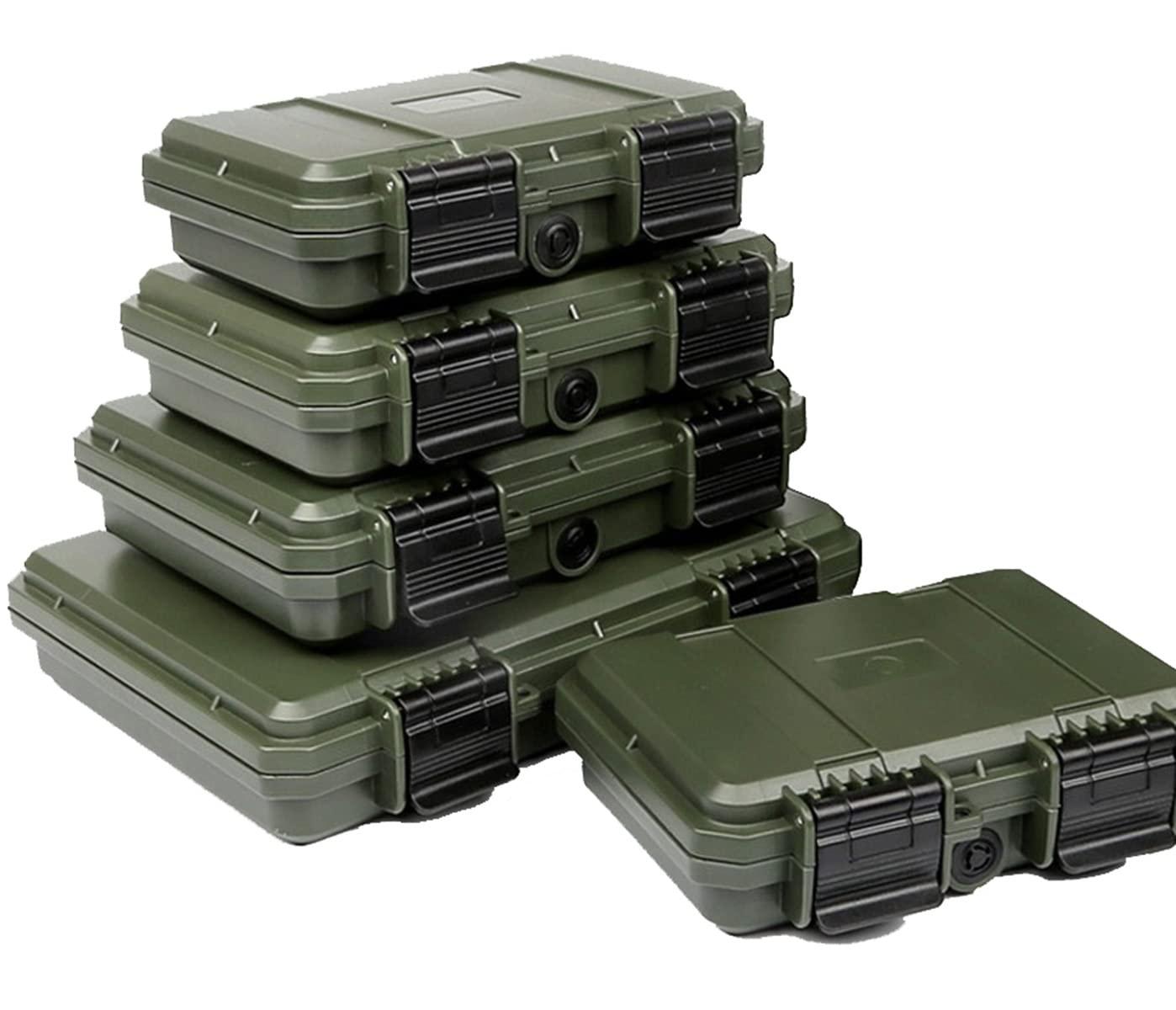 Fu promise air Fu promise air Small Waterproof Phone Container - Universal Plastic Box with Foam- Camping Waterproof Phone Case for Phone/Keys/Cards (Green,xs)
