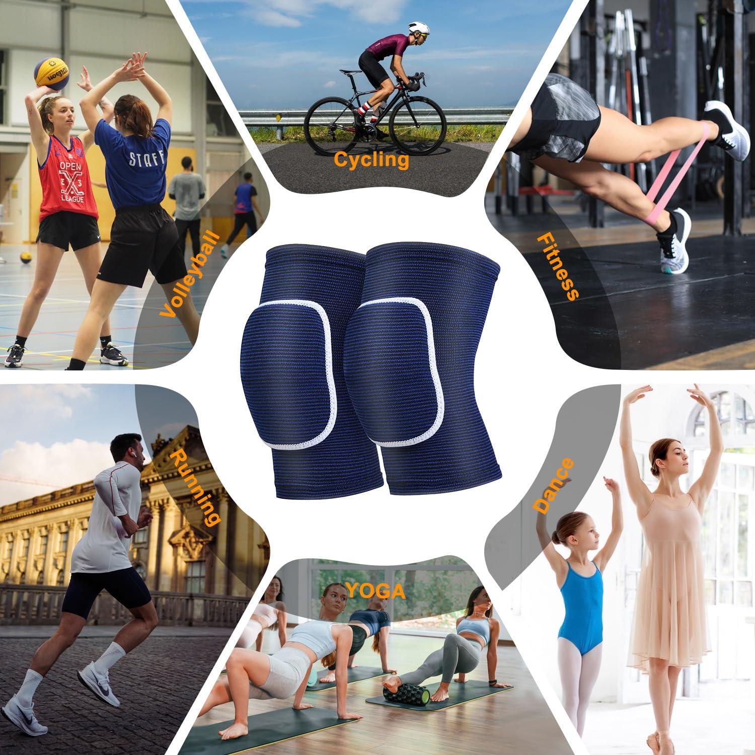 YICYC YICYC Volleyball Knee Pads for Dancers, Soft Breathable Knee Pads for Men Women Kids Knees Protective, Knee Brace for Volleyball Football Dance Yoga Tennis Running Cycling Workout Climbing