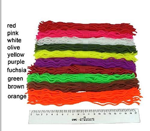 Riverruns Fly Tying & Flies Riverruns Squirmy Wormy 10 Best Selected Color Assortment Fly Tying Materials for San Juan Fly Flies Soft Lure Ultra Stretchy Fishing Worm Body Trout Floating Glowing