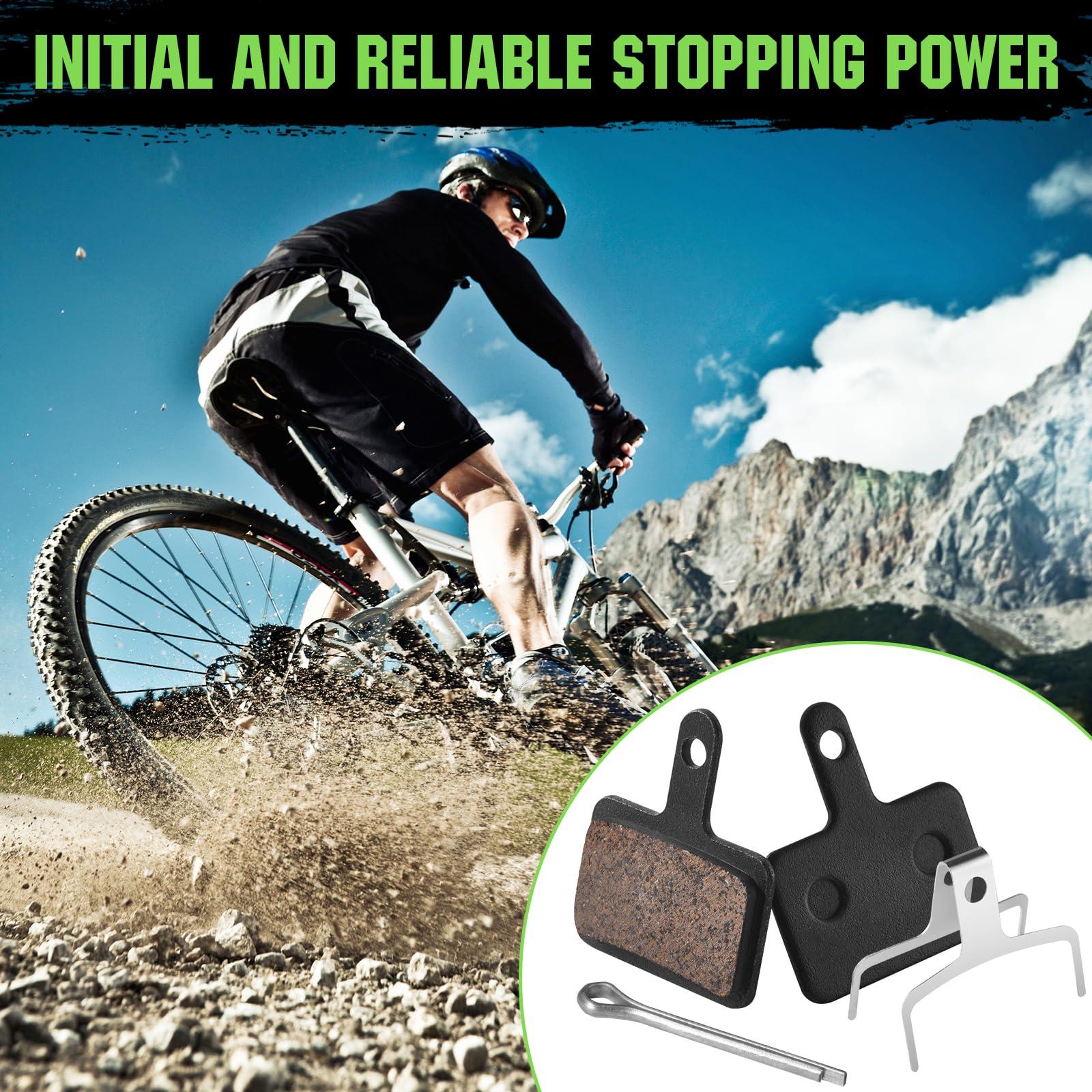 Zacro Zacro 4 Pairs Bike Brake Pads, Ceramic Bicycle Disc Brake Pads Fit for Tektro Shimano TRP Deore Br-M575 B01s Mt200 M525 M515 T615 T675 M505 M495 M486 M485, Mountain MTB Ebike Brake Pads Replacement