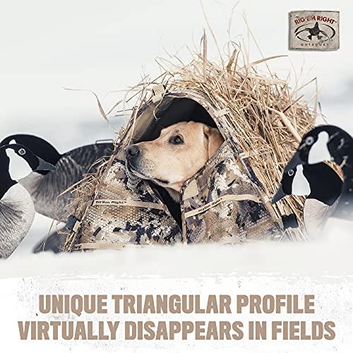 Rig Em Right Rig\'Em RIght Waterfowl Field Bully Bird Hunting Dog Blind - Ultra Quick Setup with no Pins, Hinges or Poles (Gore Optifade Marsh Camo)