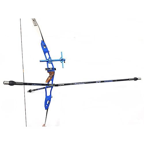 HNZMDY HNZMDY 3-30 Inch Archery Carbon Fiber Bow Stabilizer Balance Bar Rod Shock Absorber Damping System with Stabilizer Weight for Recurve Compound Bow (Blue, 28 inch)