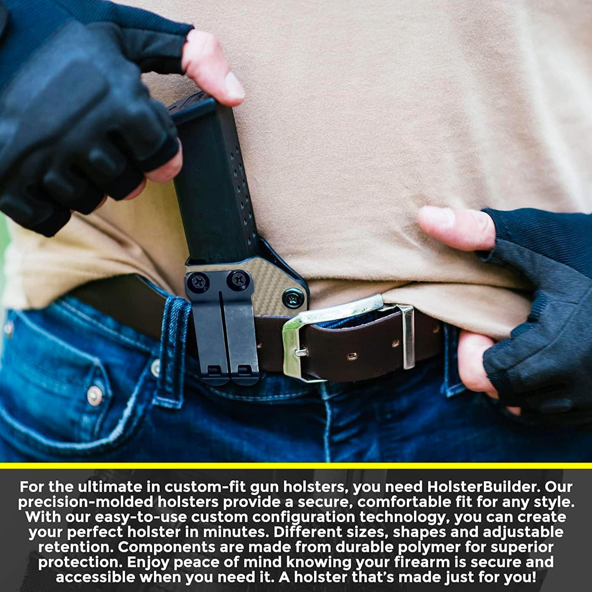 HolsterBuilder HolsterBuilder Ambidextrous IWB/OWB Carbon Fiber Magazine Holster - Convenient Concealment Holster with Mag Pouch - Accessory for Men & Women - Sig P320