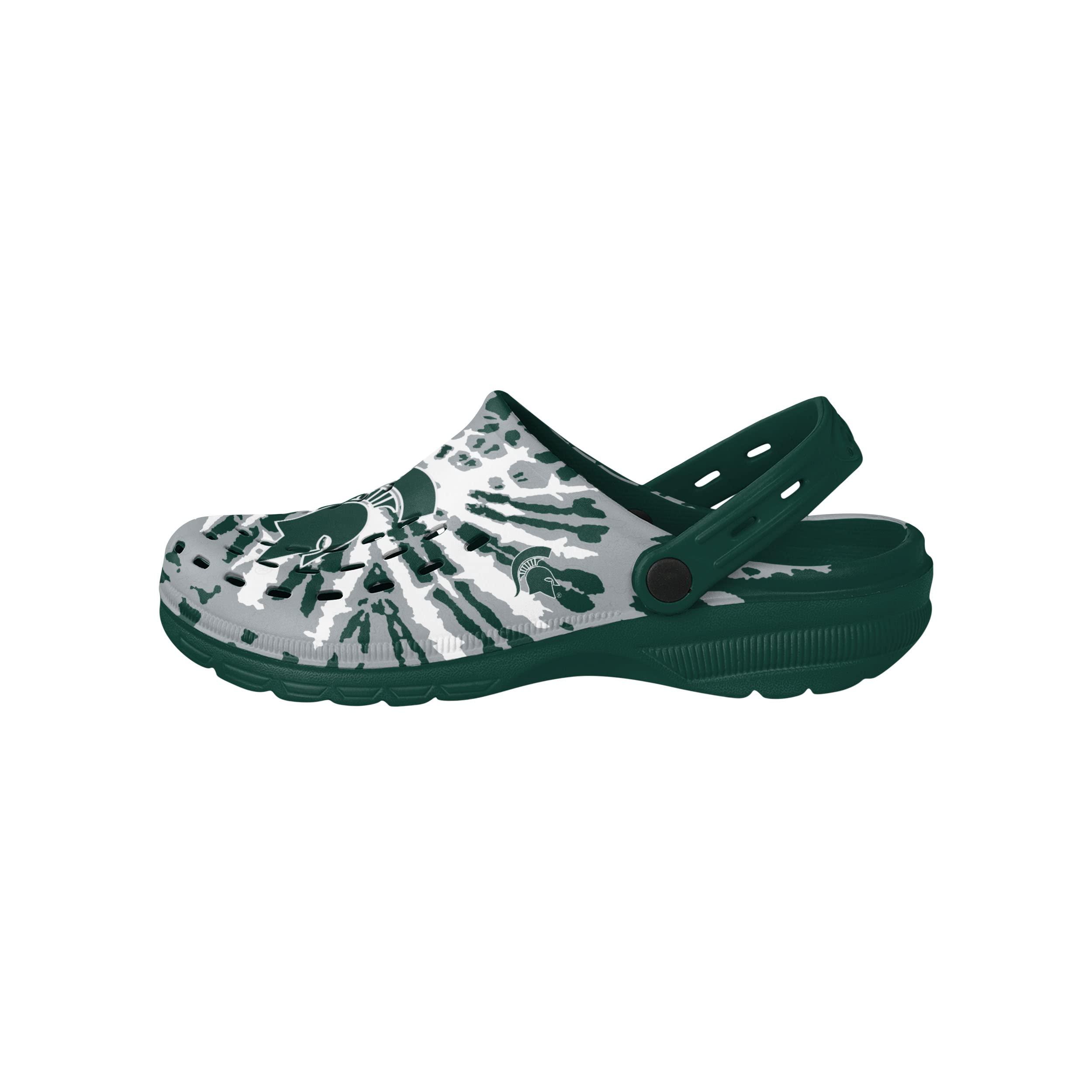 FOCO FOCO Michigan State Spartans NCAA Mens Tie-Dye Clog With Strap - S