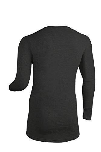 ColdPruf ColdPruf Platinum II Dual Layer Activewear Long Sleeve Crew Neck Men's Base Layer Top, Black, Medium