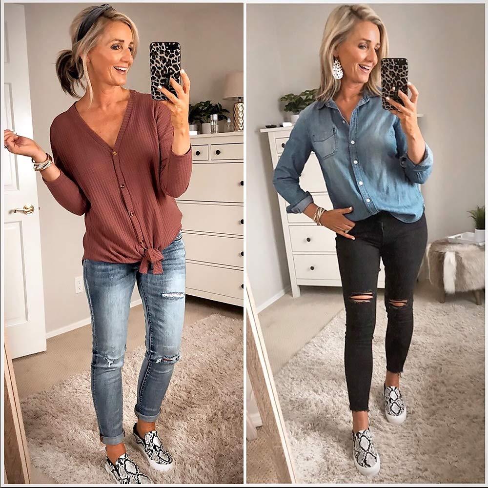 JENN ARDOR JENN ARDOR Women's Comfortable Walking Slip On Sneakers, Memory Foam Womens Fashion Loafers, Black, Size 6.5