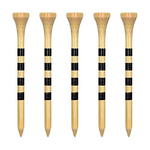 Zivisk Zivisk Wooden Golf Tees 3-1/4 inch 100 Count, 3.25\" Long Golf Wood Bamboo Tees(Natural Color,83mm)