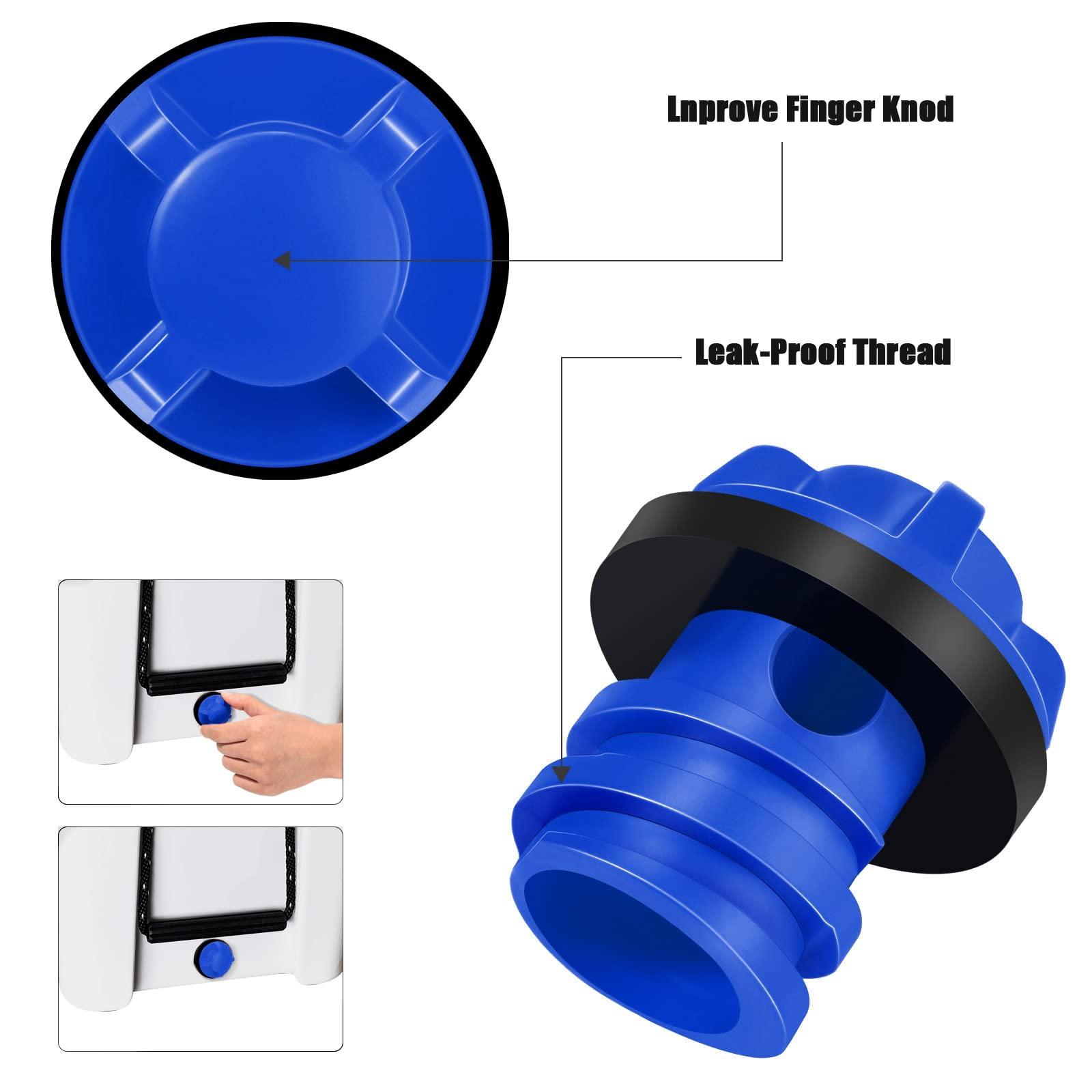 Honoson Honoson Cooler Drain Plug Replacement Parts Cooler Accessories Kit Compatible with Most Rotomolded Coolers Including Most Major Brands Small Drain Plug with Leak-Proof Design (Dark Blue)