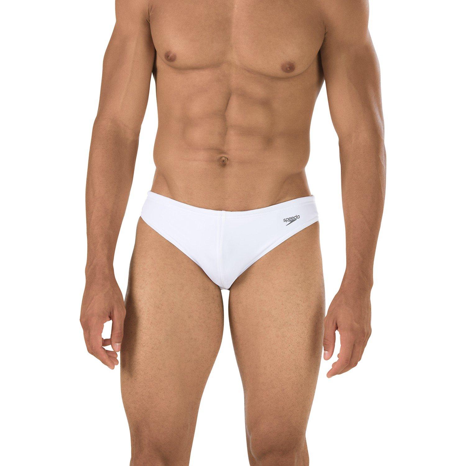 Speedo Speedo Men\'s Swimsuit Brief Powerflex Eco Solar, White, 28