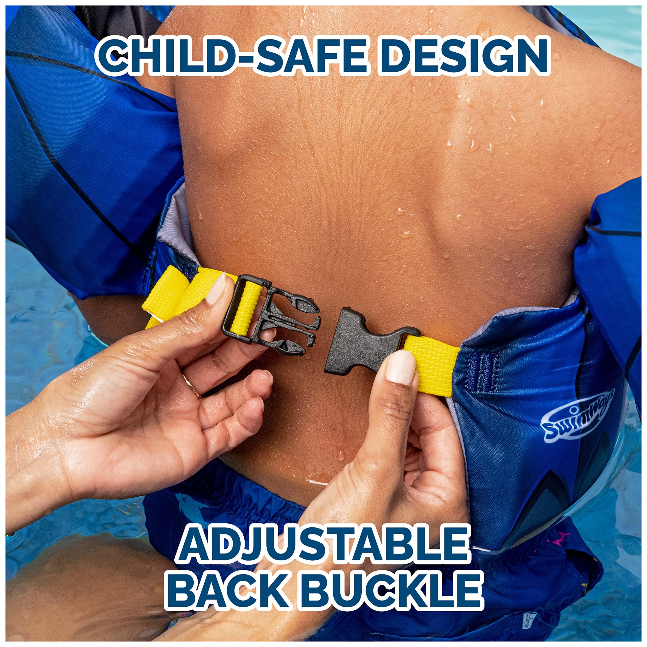 SwimWays SwimWays DC Batman Swim Trainer, US Coast Guard Approved Life Vest Kids Swim Vest, Arm Floaties & Life Jackets for Kids 33-55 lbs, Batman