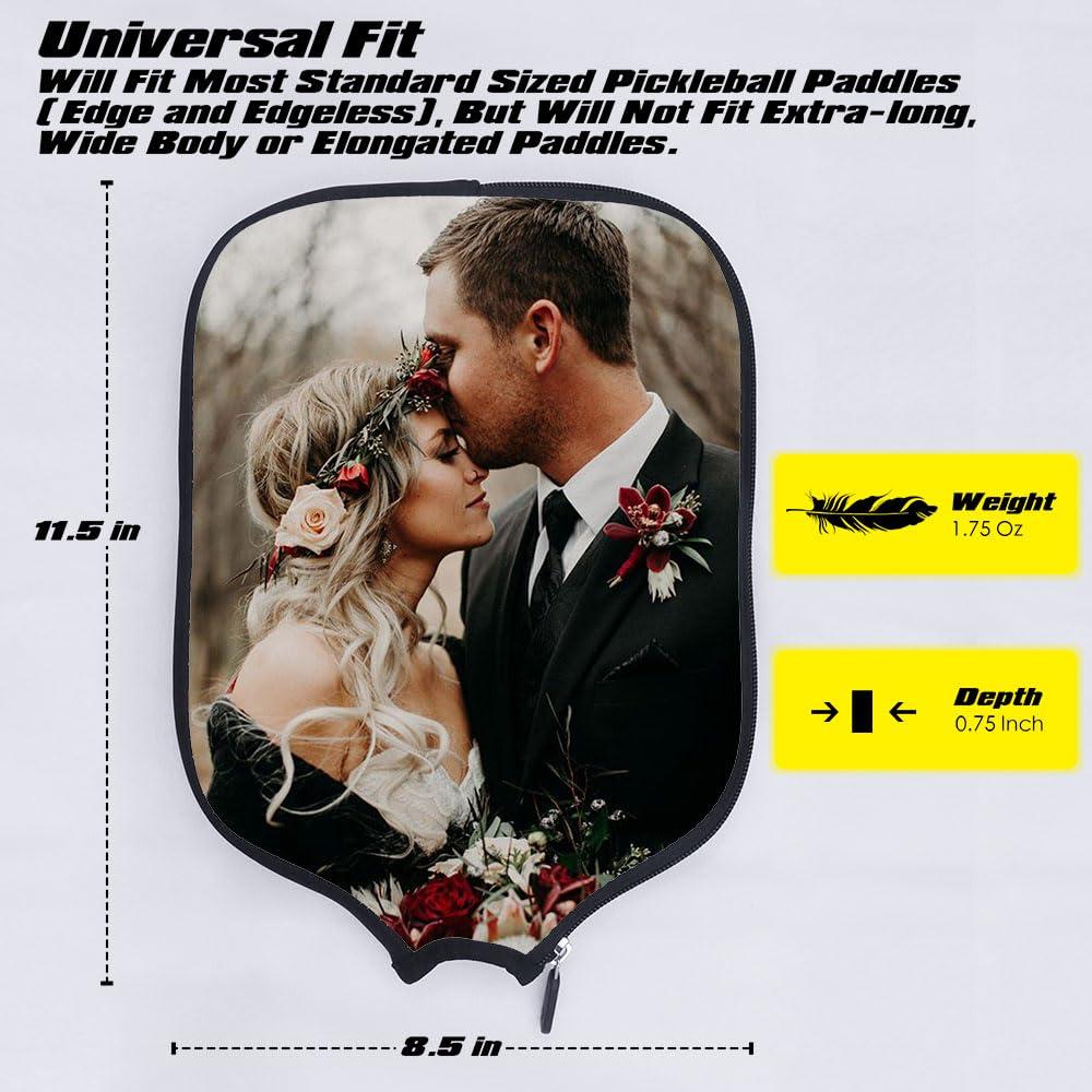 KOALEIU KOALEIU Custom Graphite Pickle Ball Paddles, Personalized Pickleball Racquet with Photo Text Logo, Perfect Rackets Gifts for Men&Women, Gray