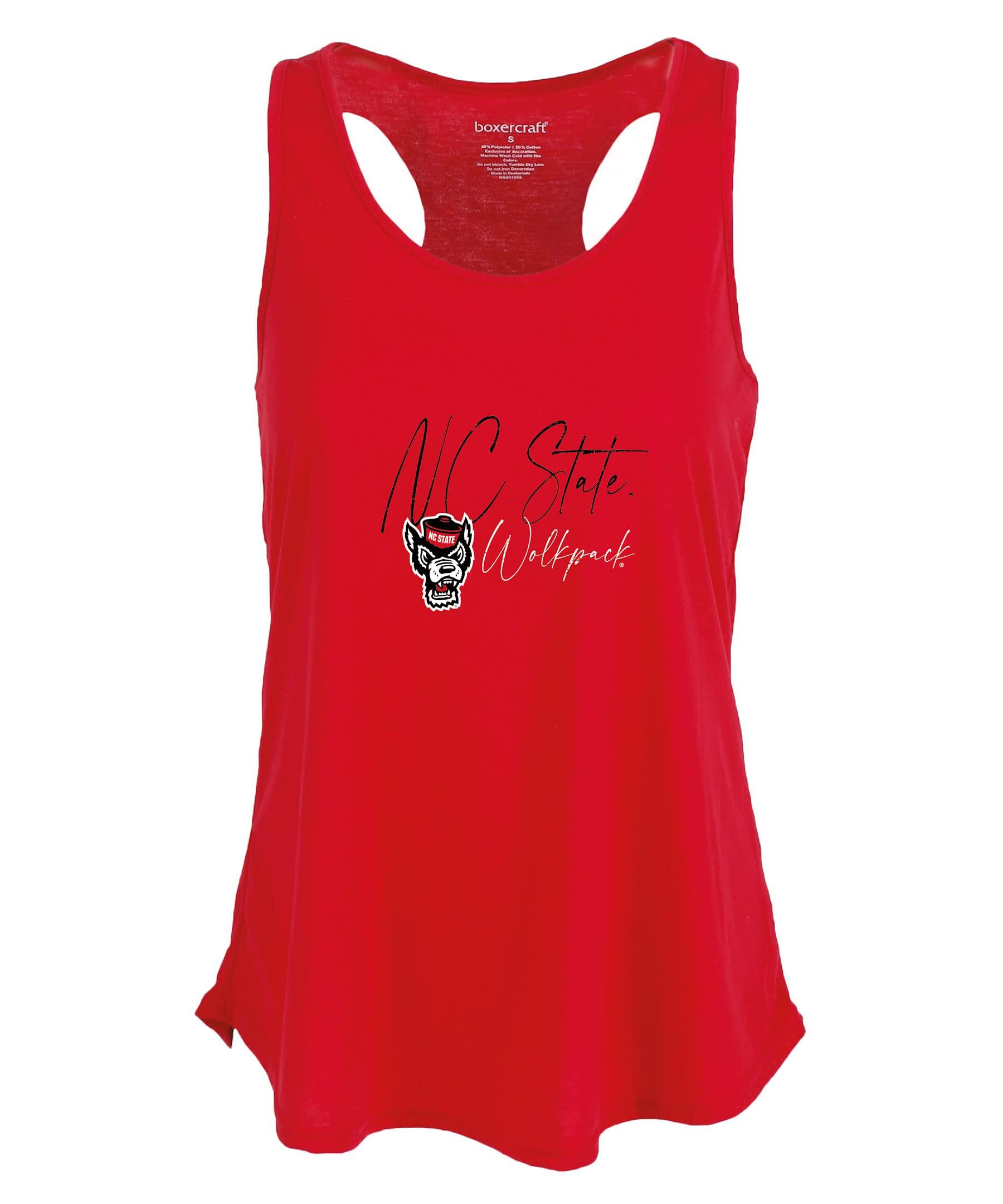 boxercraft boxercraft Women's North Carolina State University Wolfpack Essential Racerback Tank, Red, S