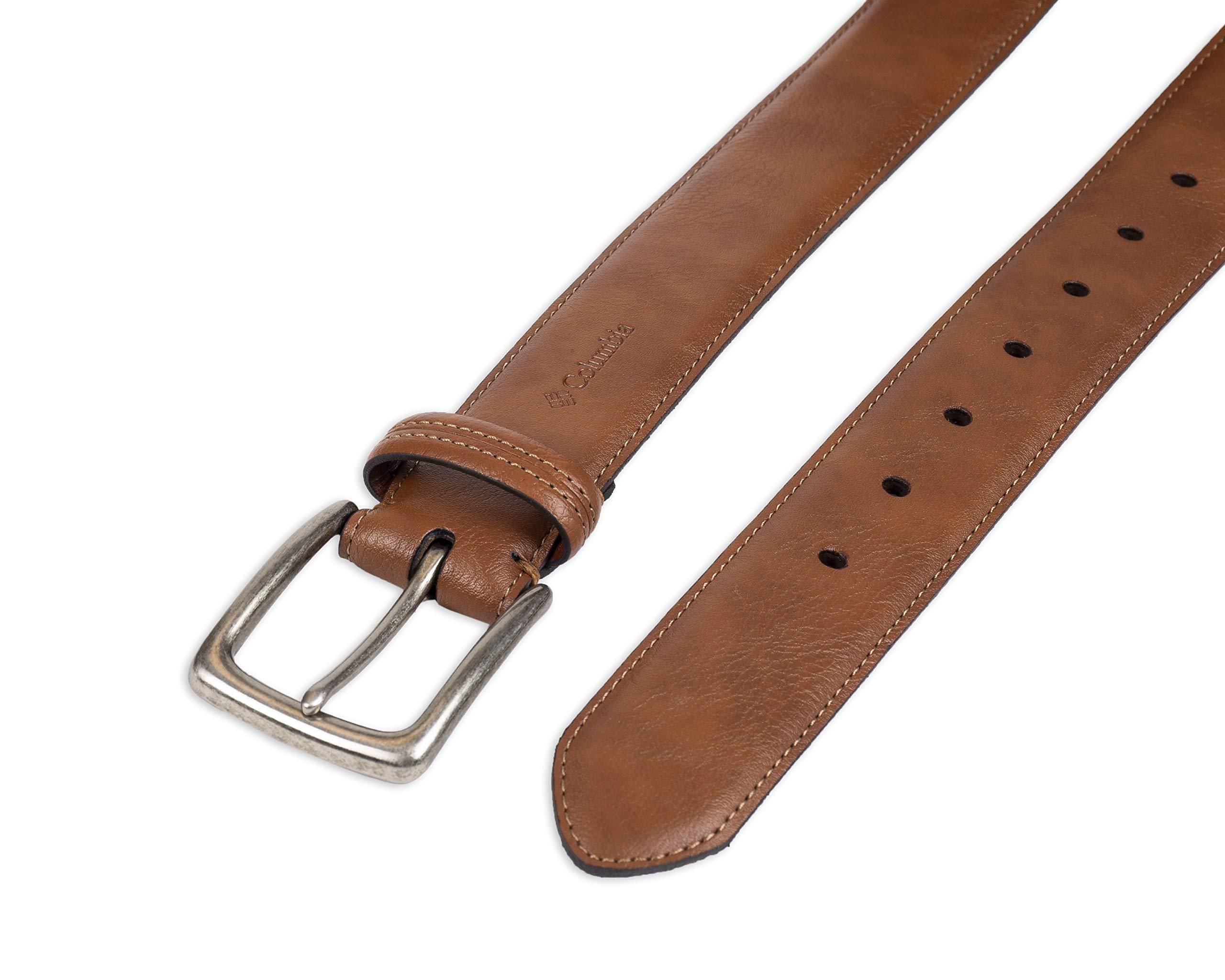 Columbia Columbia Men's Trinity Logo Belt-Casual Dress with Single Prong Buckle for Jeans Khakis , Tan, 38