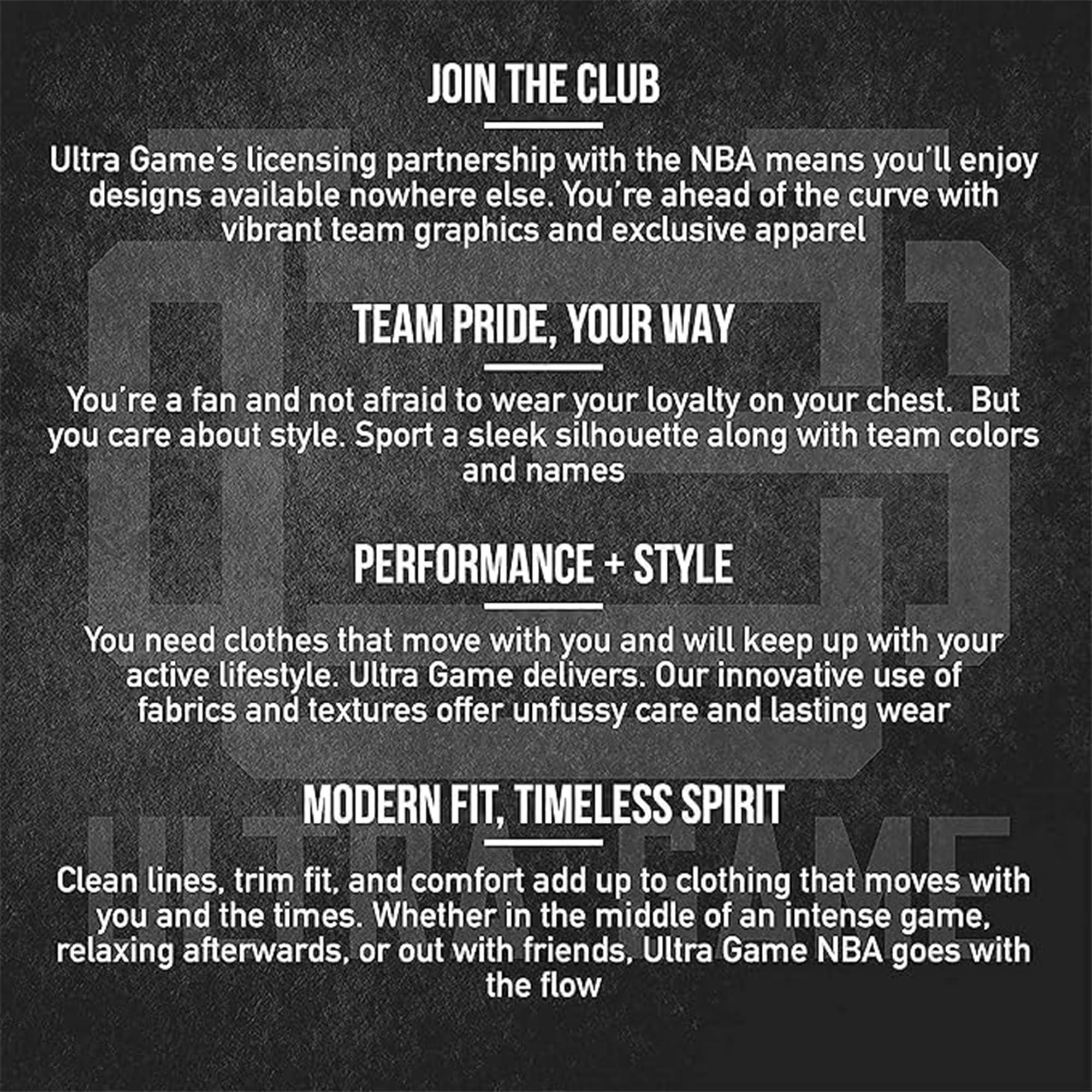 Ultra Game Ultra Game Men\'s Standard NBA Teamster Short Sleeve T-Shirt, Team Color