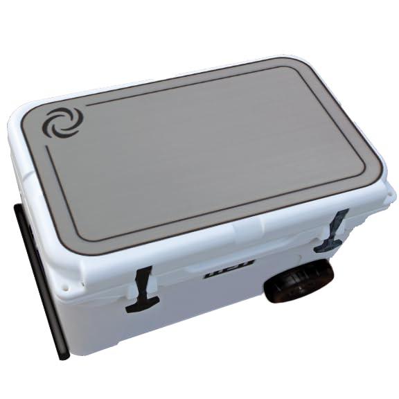 Orthodek Orthodek Tundra Hauler Wheel Cooler Lid Tops - EVA Foam YETI Chest Cooler Peel and Stick Comfort Pad - Hard Side Camping, Boating, Tail Gate, Ice Box Top Cushion (Gray + Black)