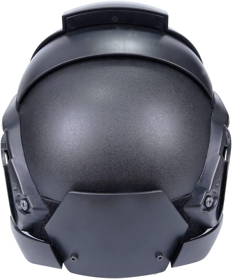 ACEXIER ACEXIER Tactical Military Ballistic Helmet Side Rail NVG Shroud Transfer Base Army Combat Airsoft Paintball Full Face Mask Helmet (Grey)