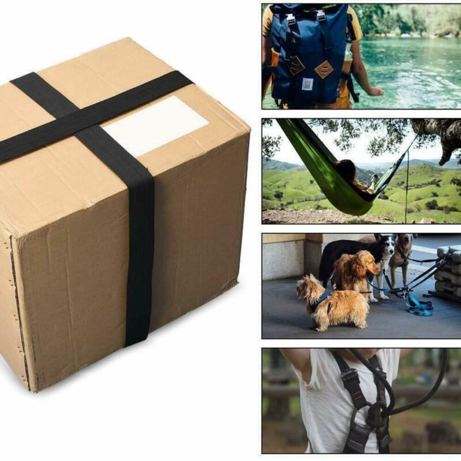 DEYACE DEYACE 2 Inch Nylon Webbing Strap with Plastic Tri-Glide Slide Clips, 10 25 50 Yards Heavy Duty Nylon Strapping for Indoor or Outdoor Gear, DIY Crafting, Repairing (Gray, 2" x 10 Yards)