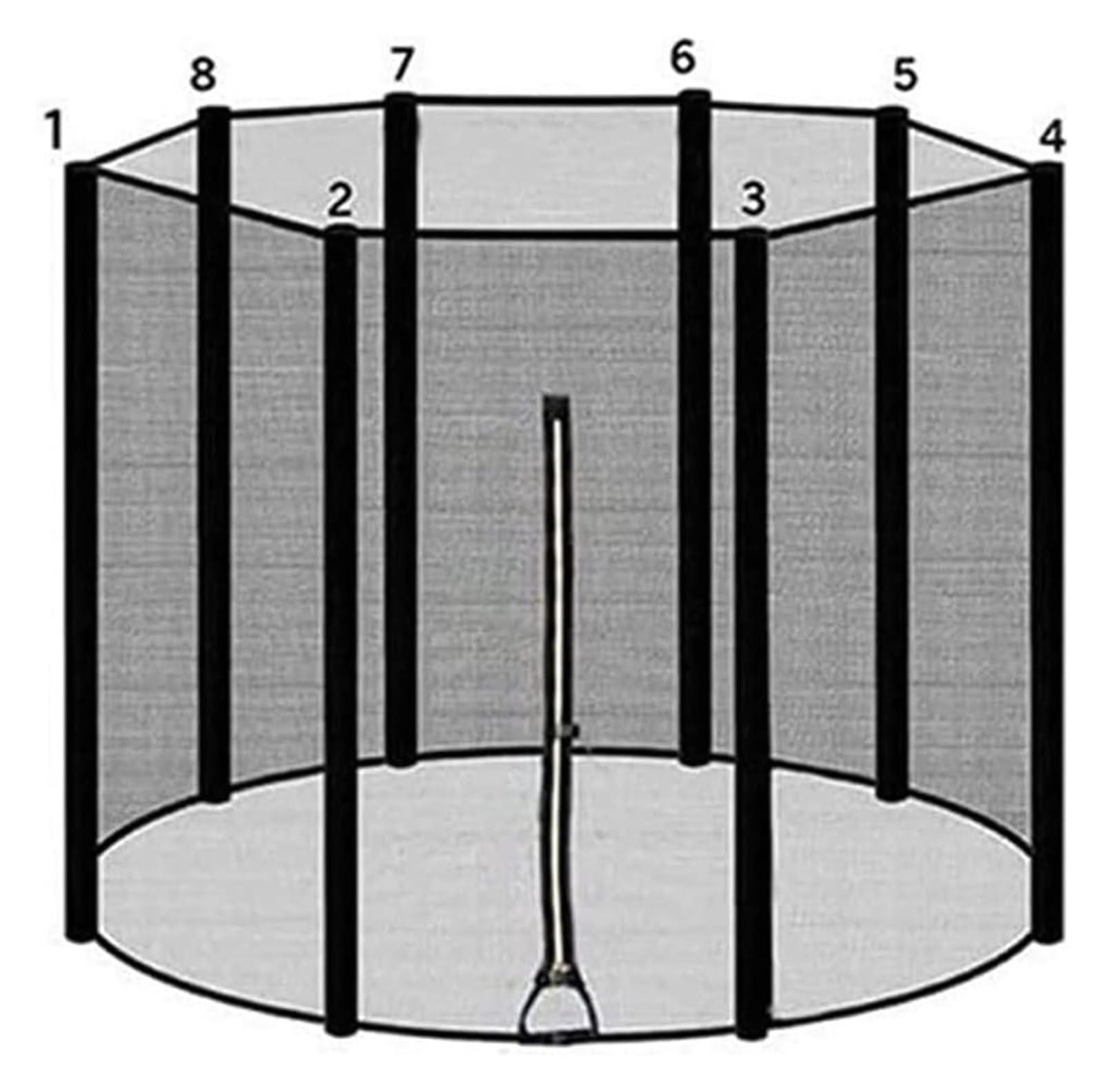 TYCQFCL Trampoline Safety Net Replacement Trampoline Net Enclosure for 6ft/8ft/10ft/12ft Straight Poles Round Frame Trampolines(12ft(8 Poles))