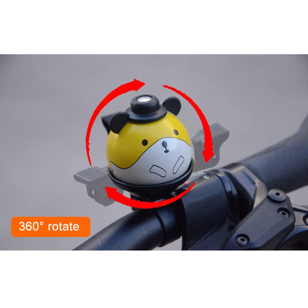 ihreesy ihreesy Children\'s Bicycle Bell,Cartoon Cycling Bell 360 Rotatable 22.2mm Handlebar Bicycle Bell Clear Sound Cute Bike Horn Ring Ball Accessories for Adult Kid Boy Girl,Blue
