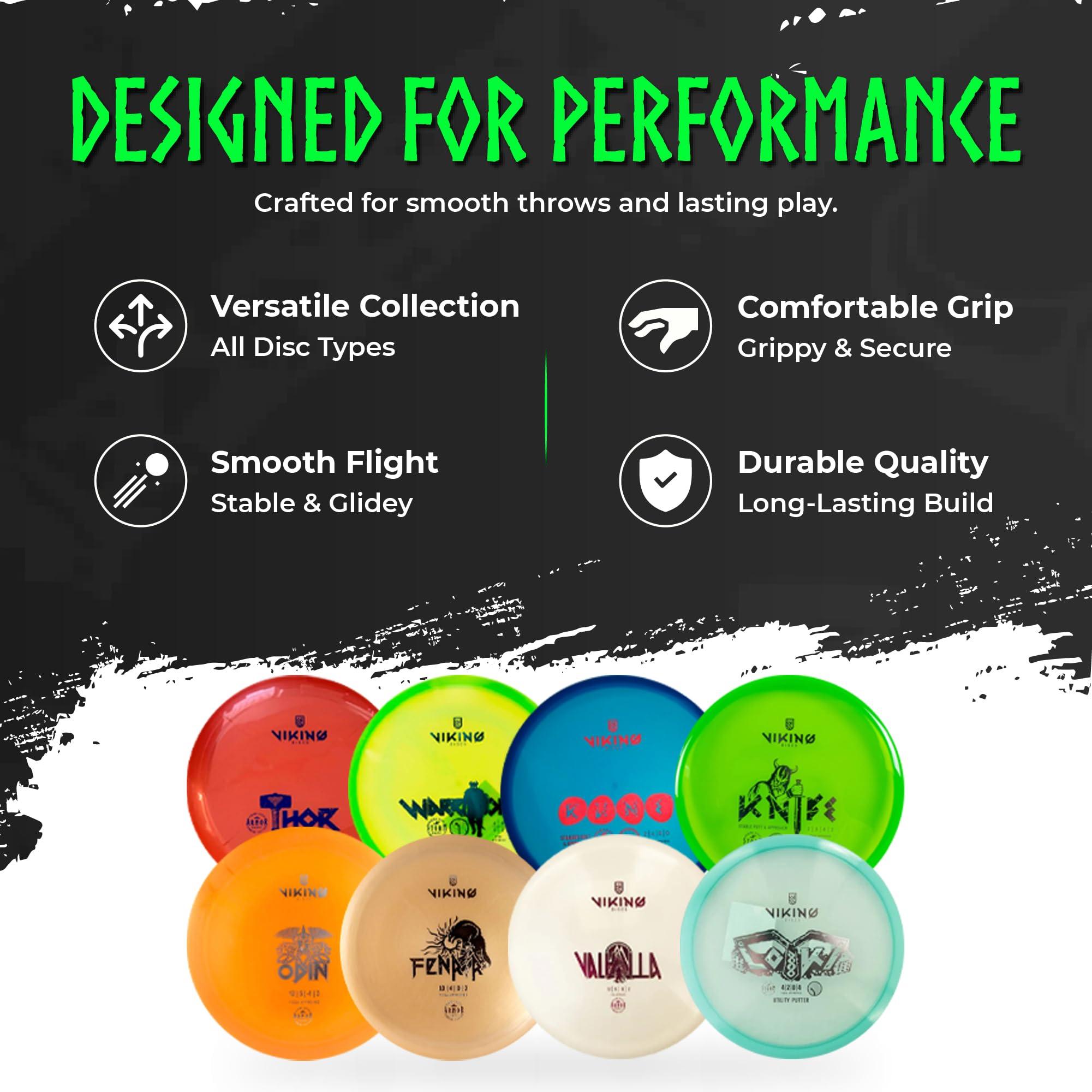 Viking Discs Viking Discs Competition Disc Golf Set - 8 Disc Golf Discs for Any Distance, PDGA Approved - Putter, Mid-Range, Fairway Driver, Distance Driver Set for Beginners and Professionals