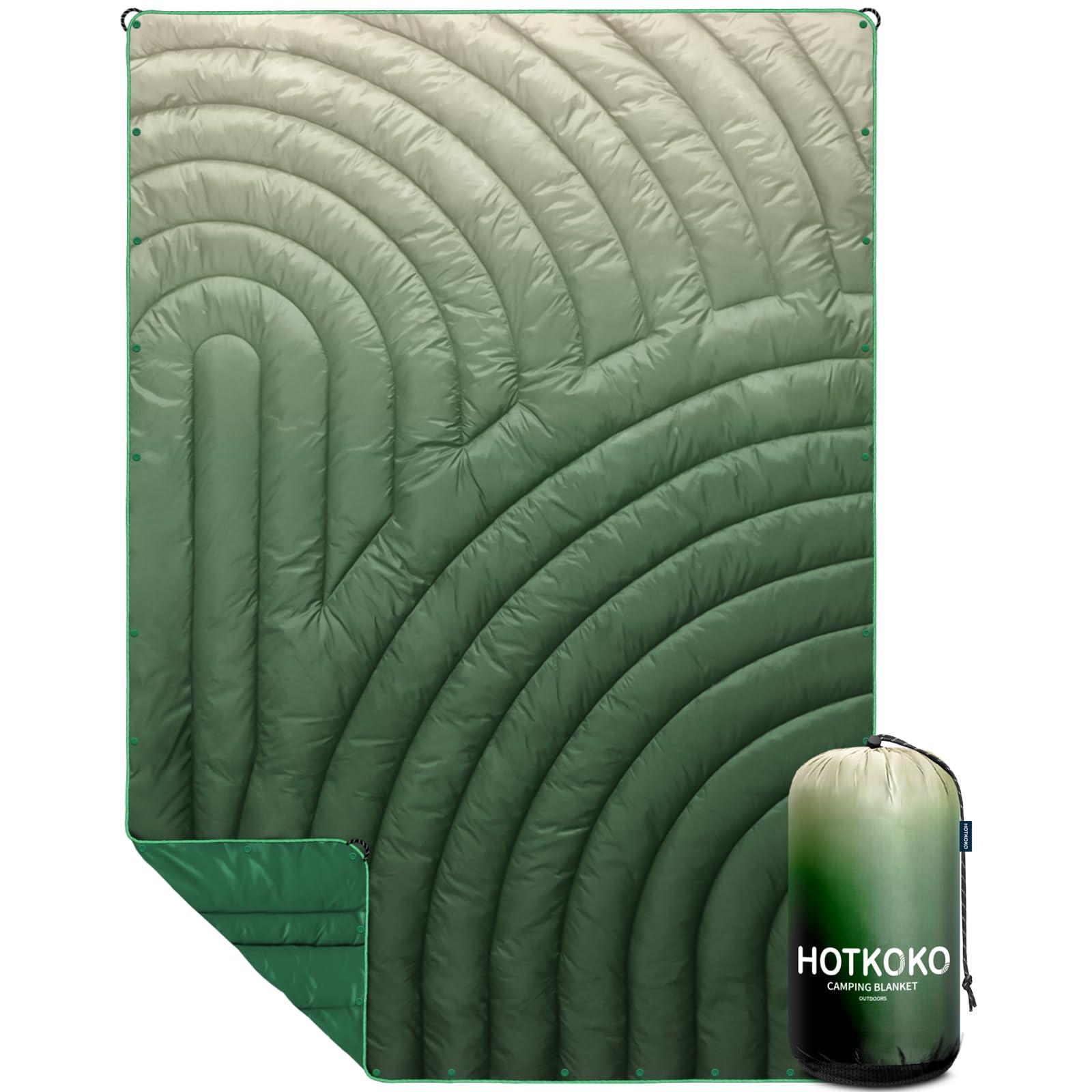 hotkoko hotkoko Camping Blanket,Puffy Blanket Lightweight Packable Camping Blanket Outdoor Blanket for Camping,Traveling, Stadium, Hiking, Picnics