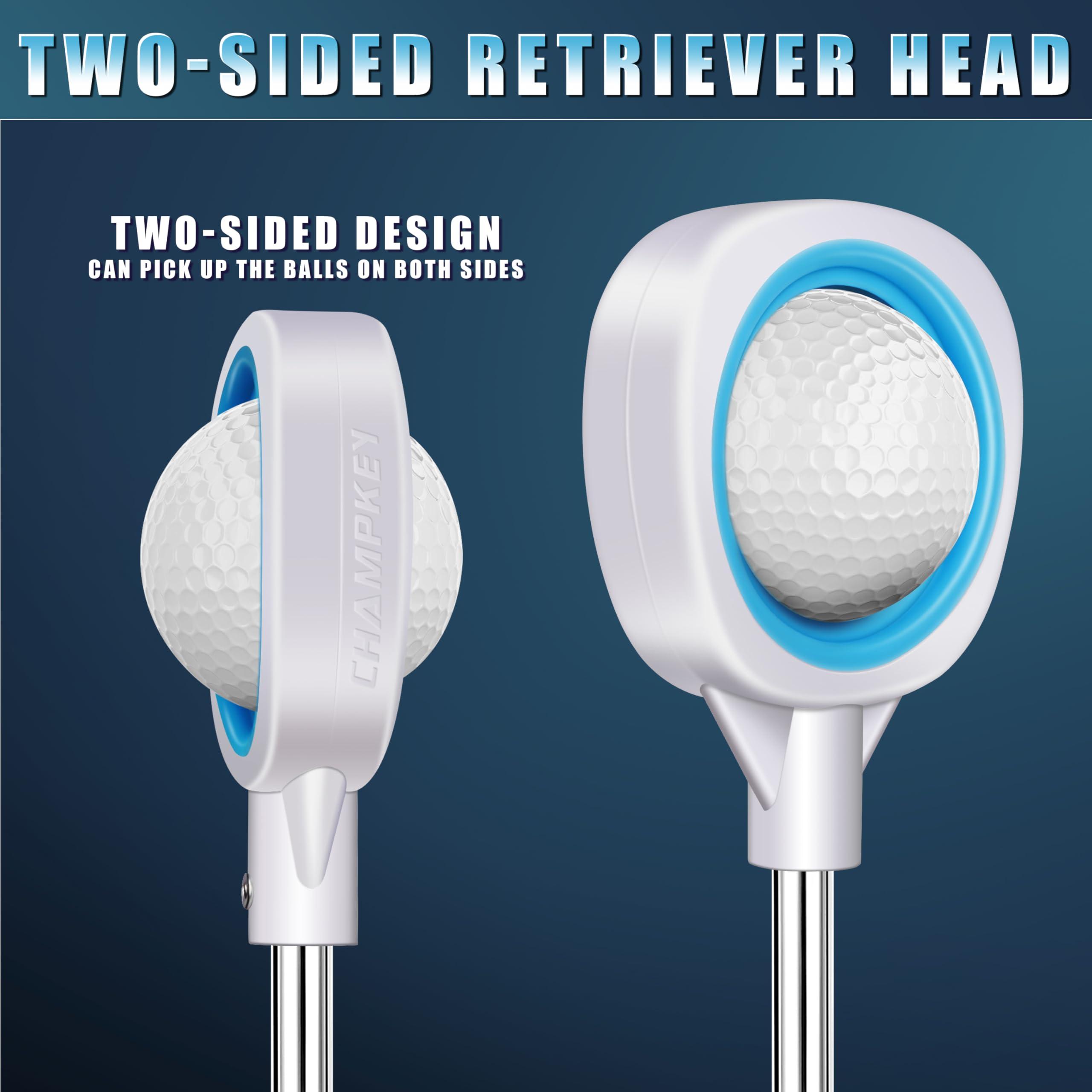 CHAMPKEY CHAMPKEY Golf Ball Retriever - Premium Stainless Steel Telescopic Golf Ball Picker